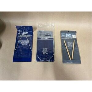 Lot Of 3 - Susan Bates Quicksilver & Silvalume Circular Knitting Needles Various